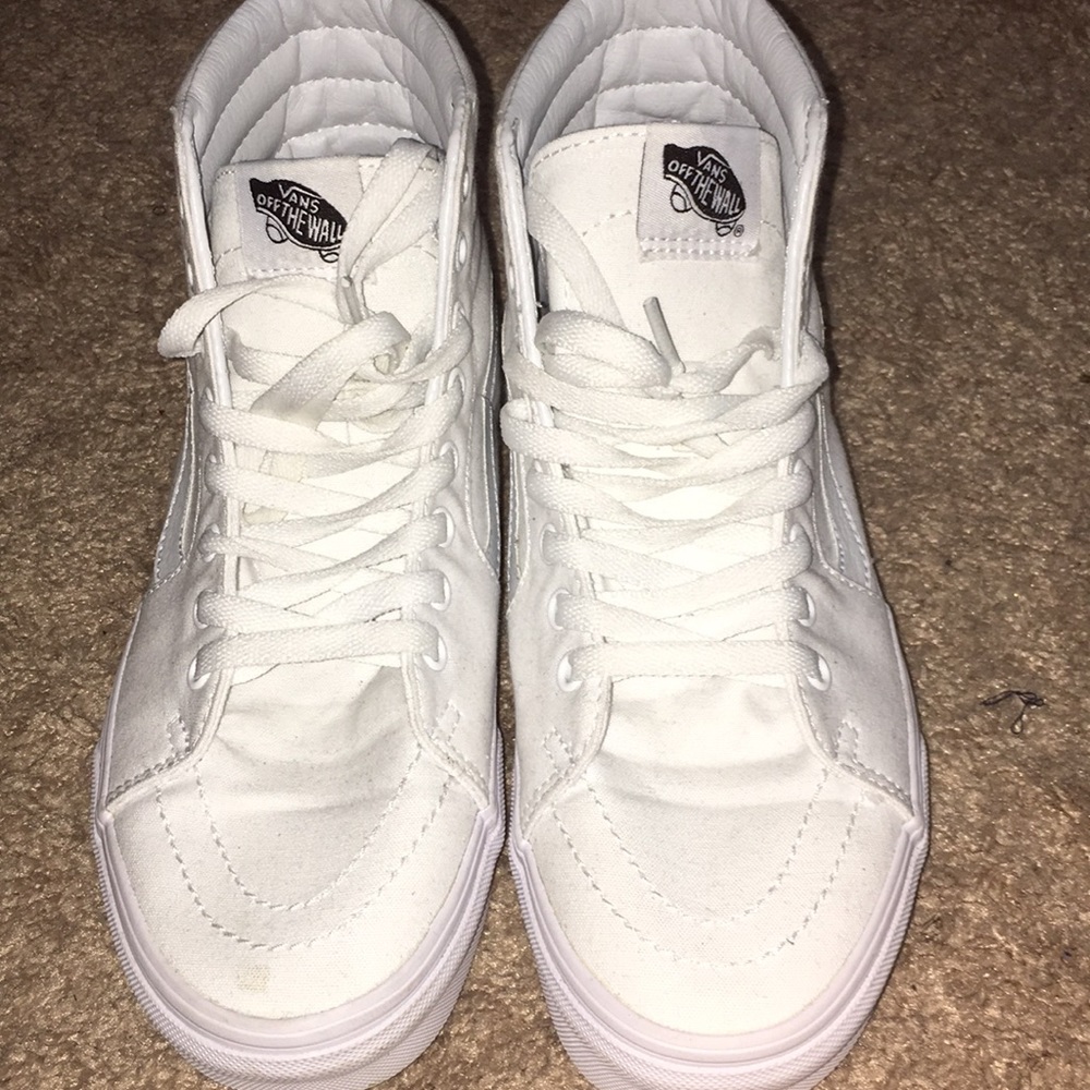 White high top Vans